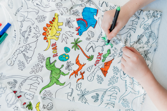 Coloring your own pajamas – a screen-free activity for kids