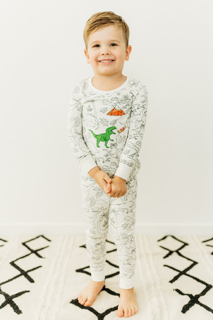 Dino-mite Dreams Colorable Pajamas