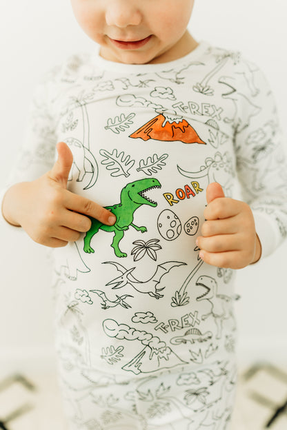 Dino-mite Dreams Colorable Pajamas