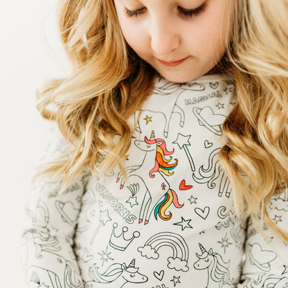 Unicorn Dreams Colorable Pajamas