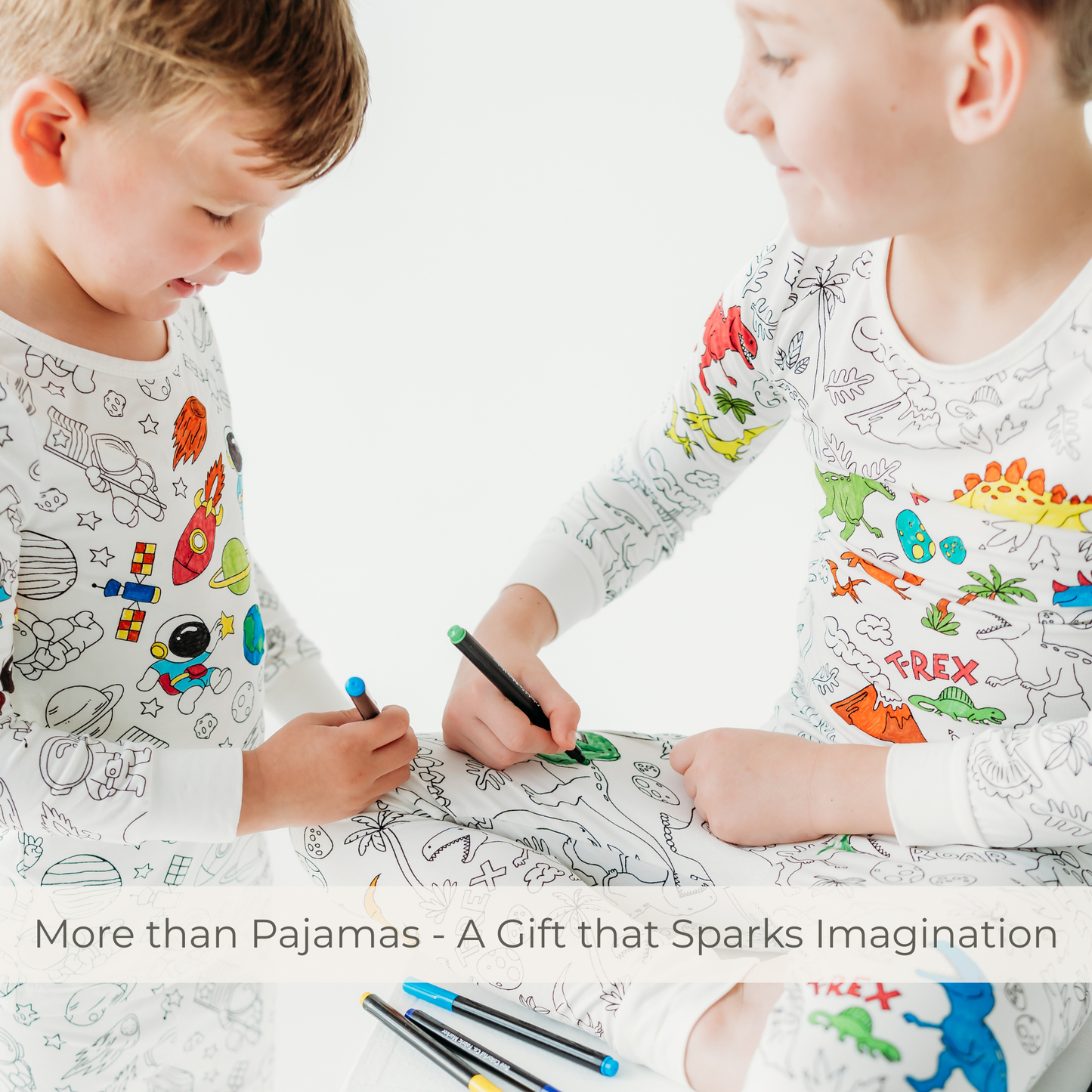 Space coloring pajamas creative gift for kids birthdays and holidays