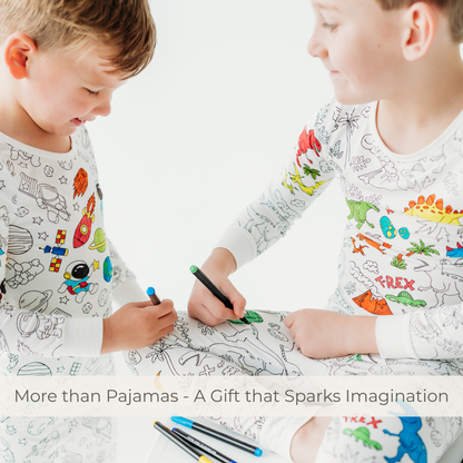 Space coloring pajamas creative gift for kids birthdays and holidays