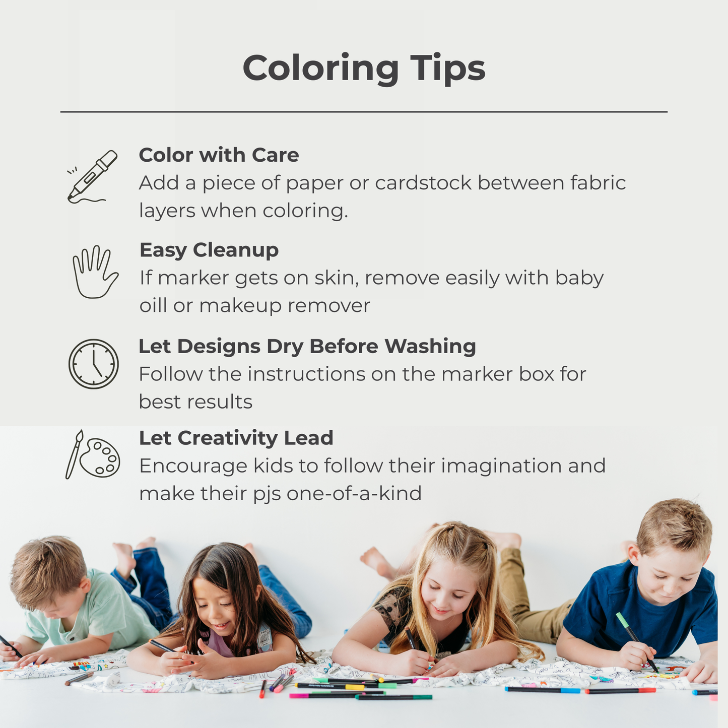 How to color space coloring pajamas with fabric marker tips