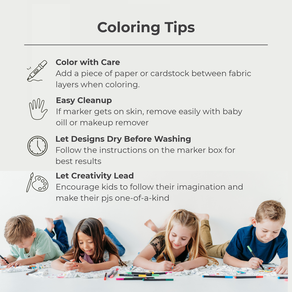 Birthday Coloring Pajamas with Markers | Kids Gift Set