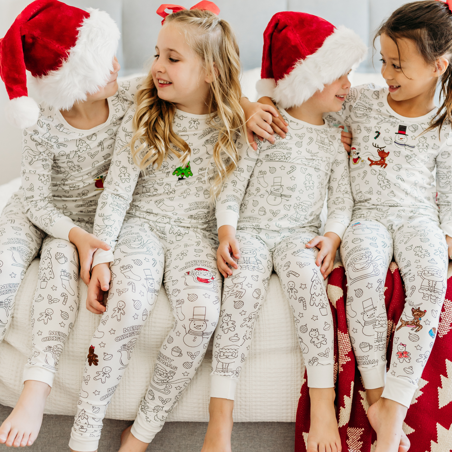 creative Christmas gift for kids coloring pajamas
