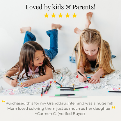 Hanukkah Coloring Pajamas Gift Set | Bamboo PJs + Markers