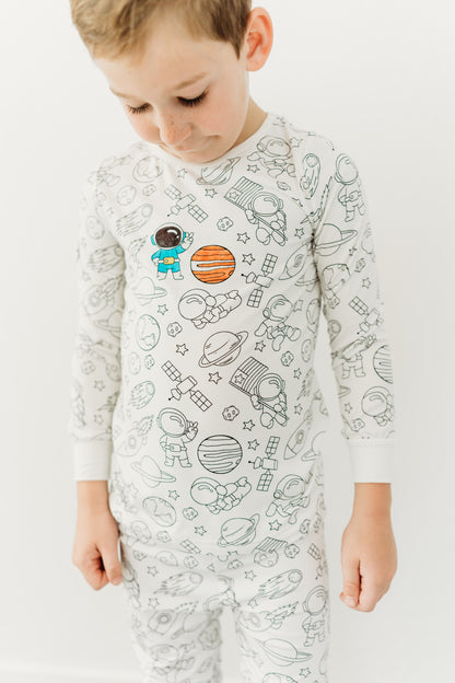 Astronaut Adventures Colorable Pajamas